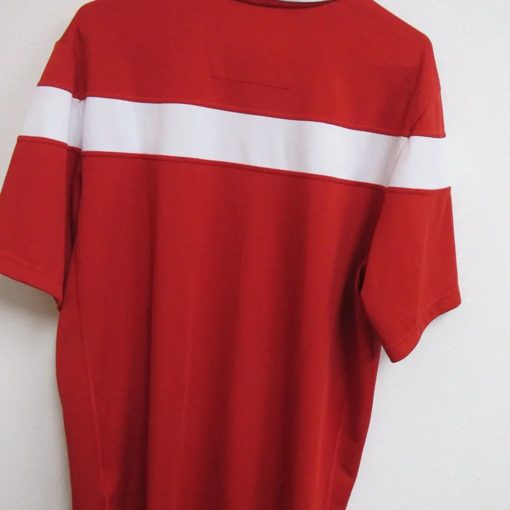 Adidas‎ Polo Shirt Men's XL Red Wisconsin Badgers Climalite Polyester